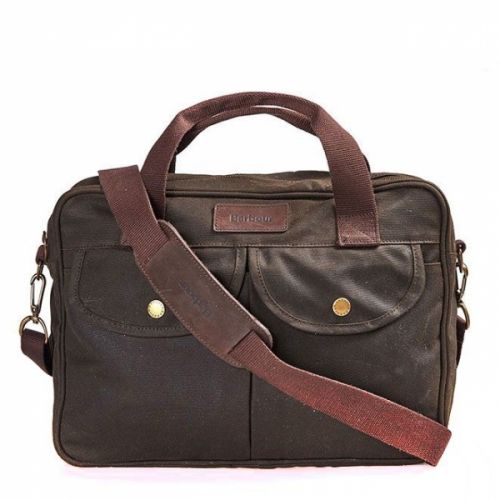 Mens Olive Longthorpe Laptop Bag 31509 by Barbour from Hurleys