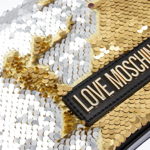 Womens Gold Sequin Crossbody Bag 79544 by Love Moschino from Hurleys