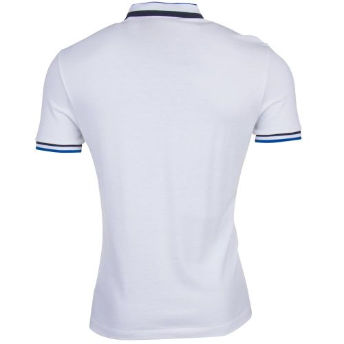 Mens White Tipped Slim S/s Polo Shirt 71261 by Lacoste from Hurleys