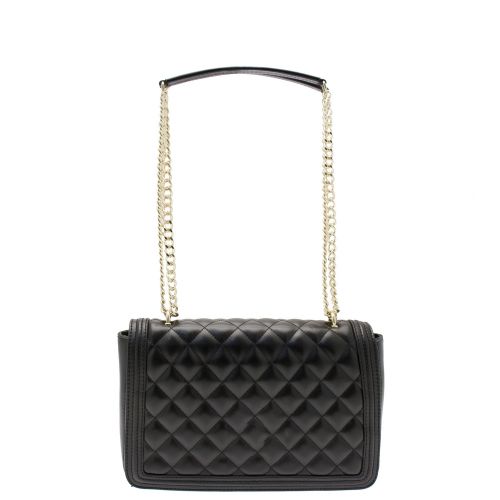 Womens Black Quilted Logo Shoulder Bag 35168 by Love Moschino from Hurleys