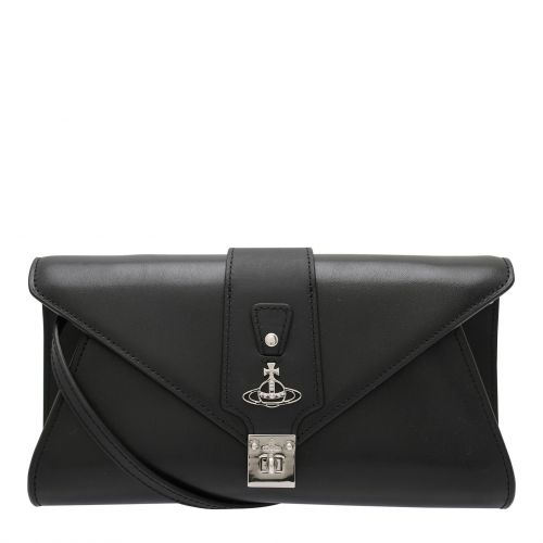 Womens Black Dolce Leather Envelope Clutch 79156 by Vivienne Westwood from Hurleys