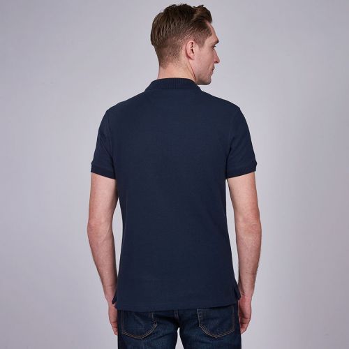 Mens Navy Chad Pique S/s Polo Shirt 76780 by Barbour Steve McQueen Collection from Hurleys