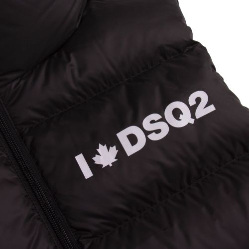 Boys Black Branded Hooded Gilet 78625 by Dsquared2 from Hurleys