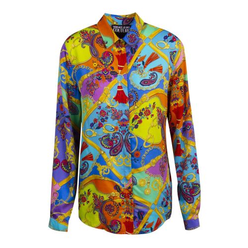 Versace Jeans Couture Womens Multicoloured Paisley Belt Print Blouse 74033 by Versace Jeans Couture from Hurleys