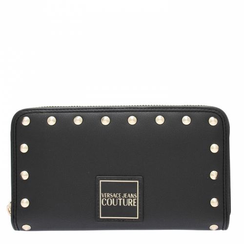 Womens Black Branded Studs Zip Around Purse 43793 by Versace Jeans Couture from Hurleys
