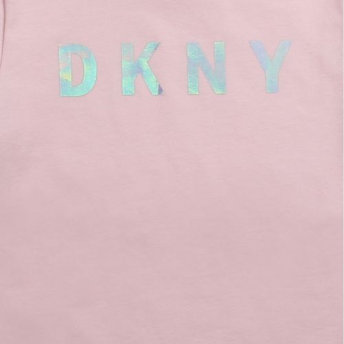 Girls Rose Metallic Logo S/s T Shirt 55848 by DKNY from Hurleys