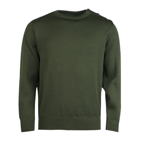 Paul & Shark Mens Khaki Button Shoulder Crew Knitted Jumper 32855 by Paul And Shark from Hurleys