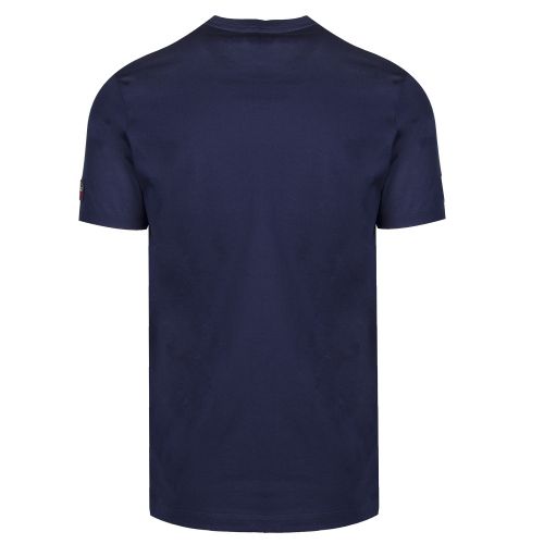 Mens Navy Tri Colour Logo Custom Fit S/s T Shirt