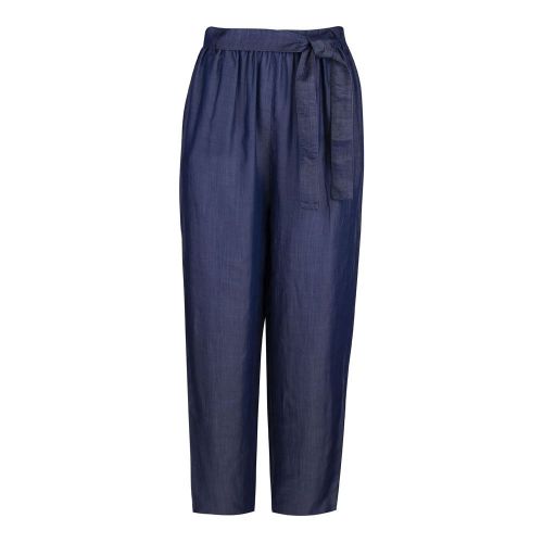 Womens Blue Chambray Trousers 86421 by Emporio Armani from Hurleys