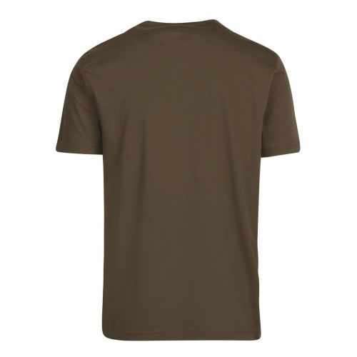 Athleisure Mens Dark Green Tee Curved Small Logo S/s T Shirt 77909 by BOSS from Hurleys
