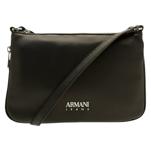 Womens Black Branded Shoulder Bag 70381 by Armani Jeans from Hurleys