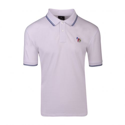 Mens White Zebra Tipped Reg Fit S/s Polo Top 103420 by PS Paul Smith from Hurleys