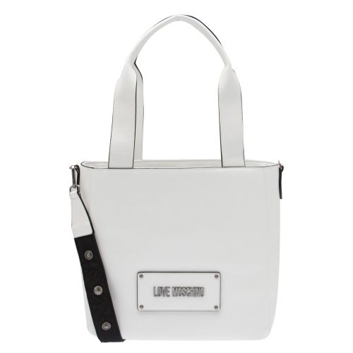 Womens White Polyurethane Shopper Bag 41299 by Love Moschino from Hurleys