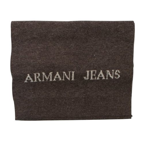 Mens Grey Knitted Hat & Scarf Set 11150 by Armani Jeans from Hurleys