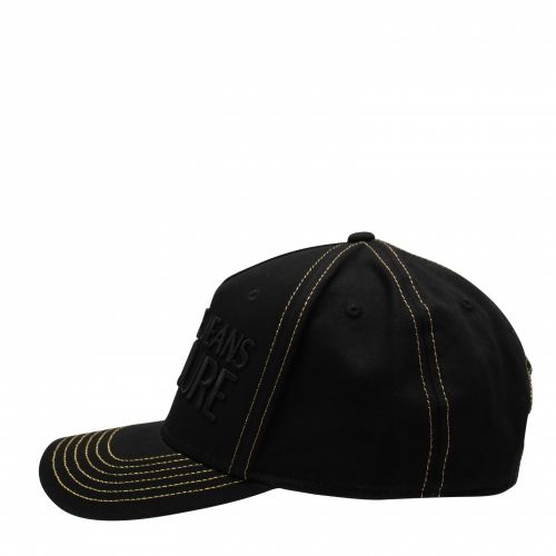 Mens Black Branded Logo Cap 55274 by Versace Jeans Couture from Hurleys