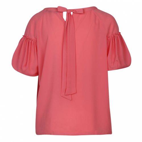 Pink Whip Crepe Light Puff Sleeve Top 41984 by French Connection from Hurleys