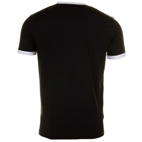 Mens Black Taped Ringer S/s Tee Shirt 60176 by Fred Perry from Hurleys