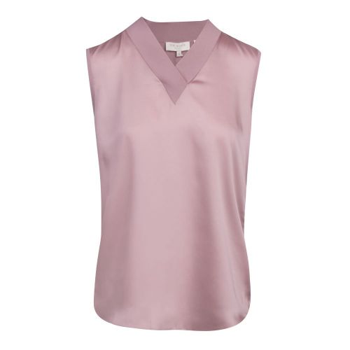Womens Pale Pink Lydiiay V Neck Knitted Vest Top 84641 by Ted Baker from Hurleys