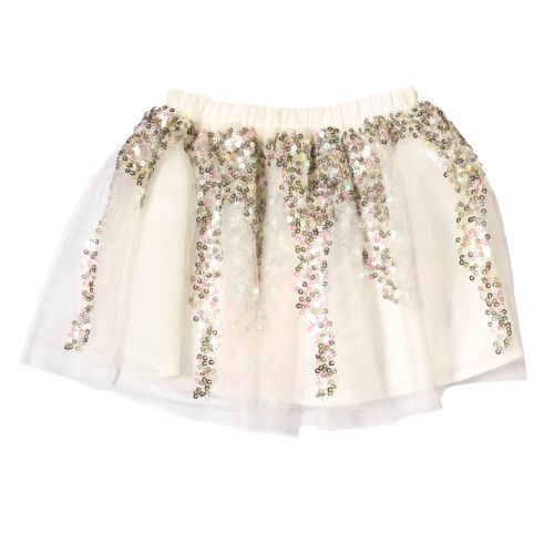 Baby White Sequin Detail Skirt 33003 by Billieblush from Hurleys