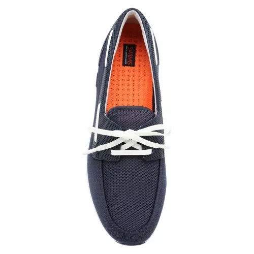 Mens Navy Breeze Wave Boat Shoes 40935 by Swims from Hurleys