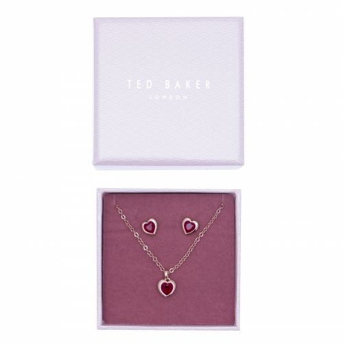 Womens Rose Gold/Red Hadeya Crystal Heart Gift Set 40611 by Ted Baker from Hurleys