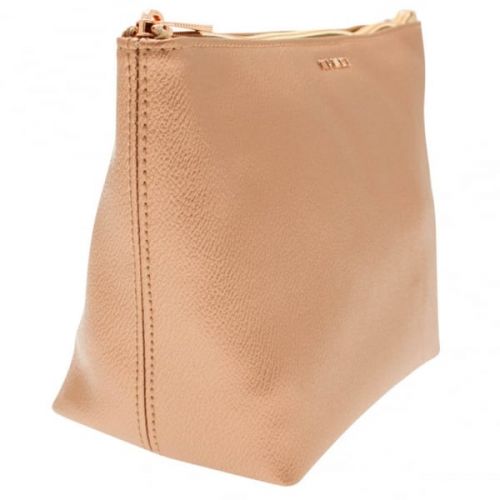 Womens Rose Gold Kriss Metallic Grain Wash Bag 18614 by Ted Baker from Hurleys