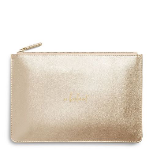 Womens Metallic Gold Be Brilliant Pouch 80328 by Katie Loxton from Hurleys