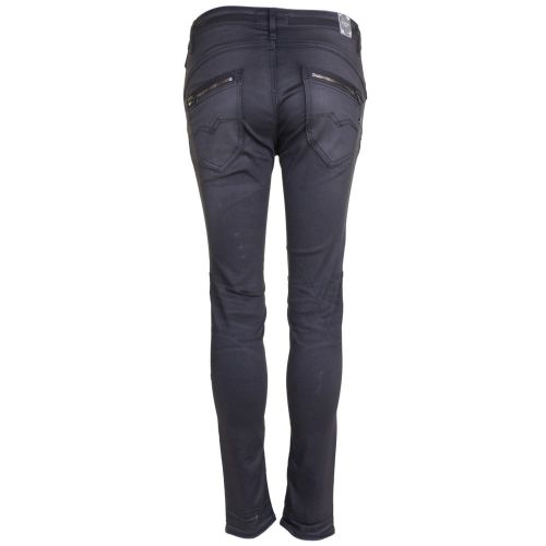 Womens Black Wash Elitayr Skinny Biker Fit Jeans 67706 by Replay from Hurleys