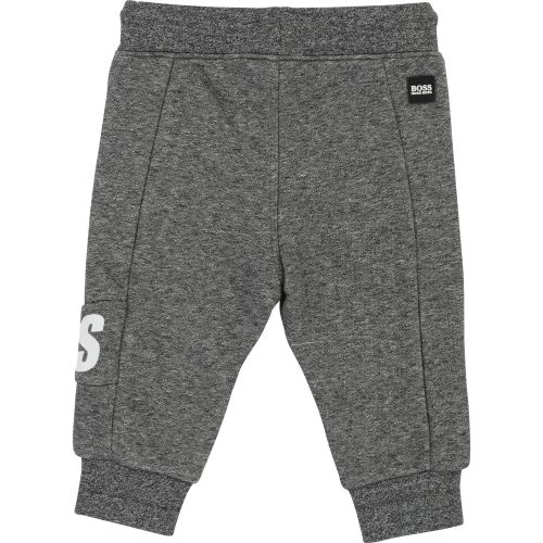 Toddler Grey/Black Logo Leg Panelled Sweat Pants 38306 by BOSS from Hurleys