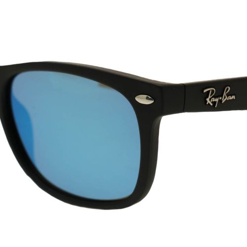 Ray-Ban® Sunglasses Junior Matte Black/Blue Mirror RJ9052S Wayfarer