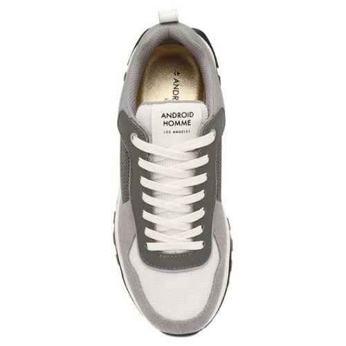 Mens White/Grey Leo Carrillo Carbon Fibre Trim Trainers 108858 by Android Homme from Hurleys