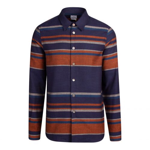 Mens Indigo Stripe Tailored Fit L/s Shirt 80434 by PS Paul Smith from Hurleys