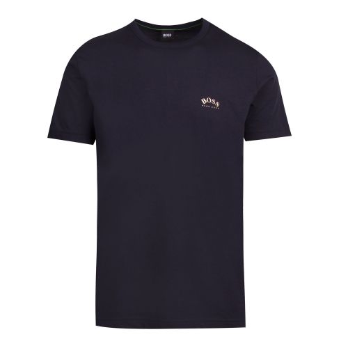 Athleisure Mens Dark Blue Tee Curved Logo S/s T Shirt 73525 by BOSS from Hurleys