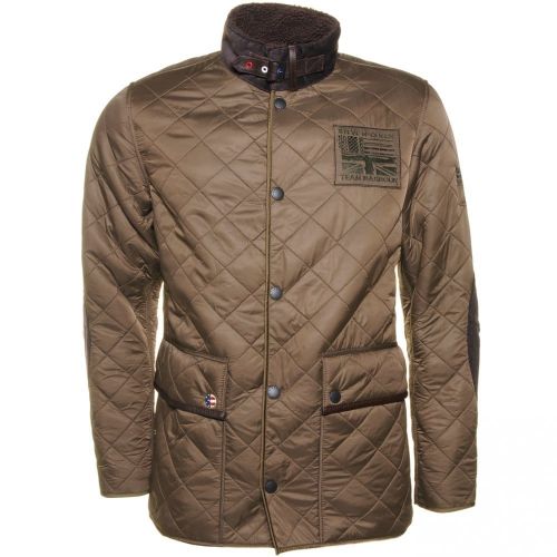 Mens Olive Papillon Quilted Jacket 67311 by Barbour Steve McQueen Collection from Hurleys