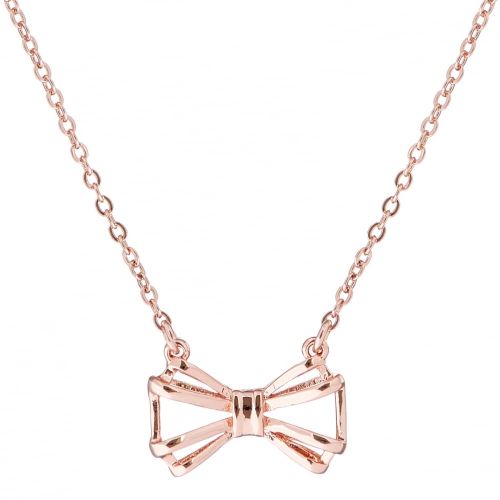 Womens Rose Gold Signy Bow Necklace 7473 by Ted Baker from Hurleys