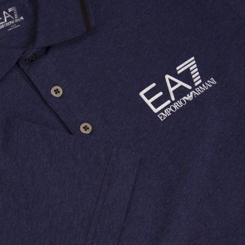 Mens Navy Melange Training Core Identity S/s Polo Shirt 20356 by EA7 from Hurleys