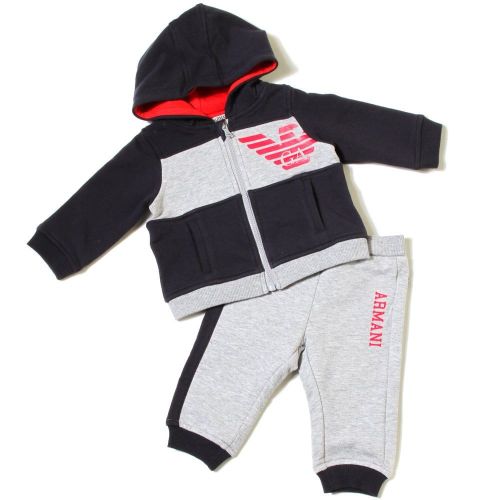 Baby Indigo & Red Contrast Tracksuit 73164 by Armani Junior from Hurleys