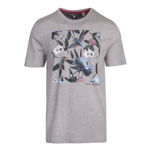 Mens Grey Marl Litall S/s T Shirt 50864 by Ted Baker from Hurleys