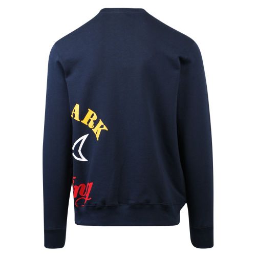 Mens Navy Large Side Tri Logo Sweat Top 107944 by Paul And Shark from Hurleys
