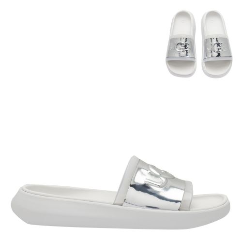 Womens White Hilama Logo Slides 59568 by UGG from Hurleys