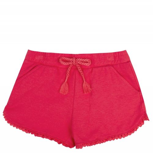 Girls Azalea Pink Soft Crochet Trim Shorts 40154 by Mayoral from Hurleys