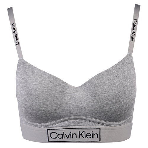 Womens Grey Heather Heritage Light Lined Bralette 107581 by Calvin Klein from Hurleys
