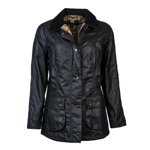 Womens Navy Beadnell Waxed Jacket 75283 by Barbour from Hurleys
