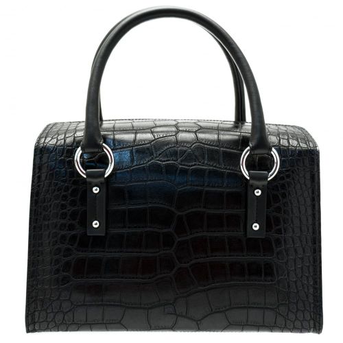 Womens Black Croc Effect Tote Bag 59126 by Armani Jeans from Hurleys