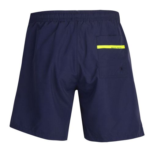 Mens Navy/Lime Dolphin Side Logo Swim Shorts 74415 by BOSS from Hurleys