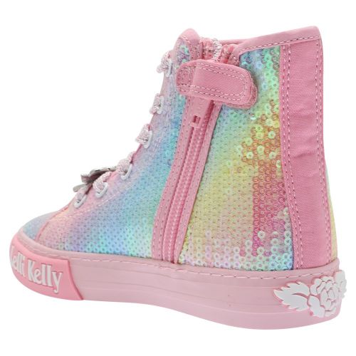 Girls Rainbow Pink Unicorn Wings Sequin Mid Boots (26-35) 105748 by Lelli Kelly from Hurleys