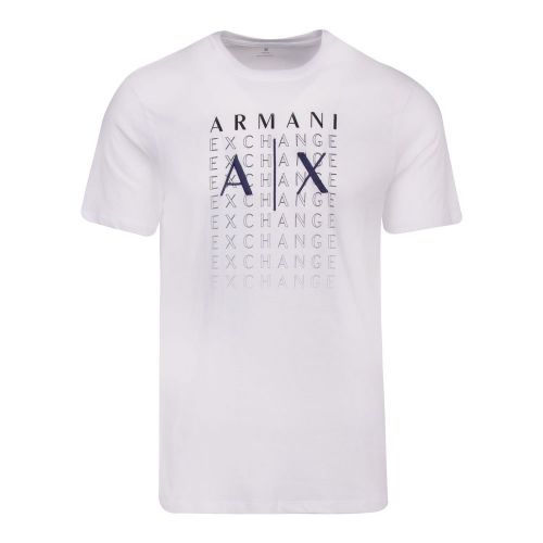 Mens White Multi Logo S/s T Shirt 91888 by Armani Exchange from Hurleys