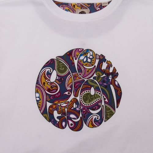 Mens White Vintage Thornley Paisley S/s T Shirt 57590 by Pretty Green from Hurleys