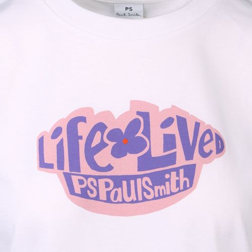 Womens White Life Lived Print S/s T Shirt 105277 by PS Paul Smith from Hurleys