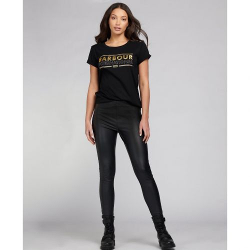 Womens Black Montegi S/s T Shirt 92128 by Barbour International from Hurleys